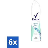 Rexona 6 x - Shower Fresh - Deodorant Spray - Anti-transpirant - 150 ml - Shower Fresh - Deodorant Spray - Anti-transpirant - 48 Uur Bescherming - MotionSense
