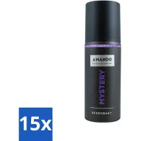 OEM 15 x - Mystery - Deodorant - Spray - 150 ml - Mystery Deodorant Spray - Mannelijke Geur - Kruiden Geur - Vanille Geur - Deodorant Spray