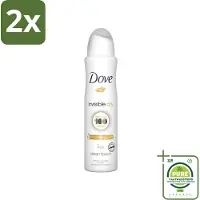 Dove - Deodorant - Invisible Dry - Onzichtbare bescherming - 250 ml - Voordeelverpakking - 2 stuks - Deodorant spray - Onzichtbare deodorant