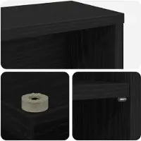 vidaXL CD Kast Zwart eiken 65 x 23,5 x 175 cm Bewerkt hout
