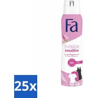 Fa Deodorant Spray Invisible Sensitive 150 ml - Bulkverpakking - 25 stuks