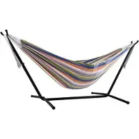 VIVERE Dubbele Hangmat met Standaard - Retro