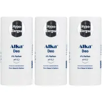 Alka Deo 3x 30ml - 0% Parfum - Hypoallergeen Basische Deo pH 8,2 - Vegan & Natuurlijke en Gezonde Deodorant - 0% Aluminium - Deodorant Stick - Unisex
