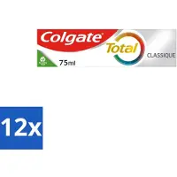Colgate 12 x - Total Classic - Tandpasta - 75ml - Tandpasta - Mondhygiëne - Tandplak - Tandsteen - Gaatjes