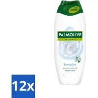 Palmolive 12 x Naturals - Douchegel - Sensitive - Voor Gevoelige Huid - 500 ml - Douchegel - Gevoelige Huid - Melkproteïnen - Zachte Reiniging - Natuurlijke Balans
