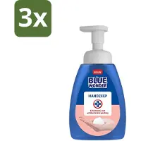 Blue Wonder 3 x - Handzeep - Hygiënisch & Verzorgend - 225 ml - Hygiëne - Handzeep - Handreiniging - Antibacteriële Handzeep - Schuimende Mousse