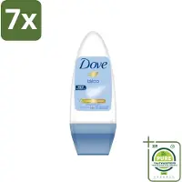 Dove 7 x - Deodorant - Roll-on Talco - Subtiele en zachte geur - 50 ml - Grootverpakking - Talco Roll-on - Talco Deodorant - Roll-on Deodorant - Talco Deodorant 50 Ml - Alcoholvrije Deodorant