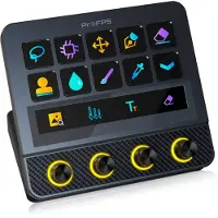 ProFPS Nexus Pro Stream Dock - 10 LCD-toetsen - Touch Bar - 4 Draairegelaars - USB Hub