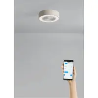 Create - Stille plafondventilator 40W (Ø50cm) met verborgen bladen en LED-verlichting - Met WiFi + Afstandsbediening - 6 snelheden - Programmeerbaar - WIND CLEAR EASY