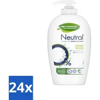 Neutral 24 x Vloeibare Handzeep 250 ml - Gevoelige Huid - Handzeep - Vloeibare Handzeep - 0% Parfum - 0% Kleurstof