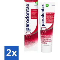 Parodontax 2 x - Tandpasta - Original - Versterkt Tandvlees & Verwijdert Tandplak - 75 ml - Tandpasta - Bloedend Tandvlees - Tandplak - Tandvleesontsteking - Fluoride