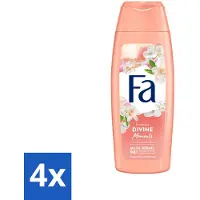 Fa 4 x - Douchecrème - Divine Moments - Verzorgen & Voeden - Verfrissend - 250 ml - Douchecrème - Douchecreme - Camelia Geur - Luxe Douchecrème - Natuurlijke Ingrediënten