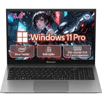 Blackview AceBook 5 Laptop - 15.6 inch Full HD - 8GB RAM - 256GB SSD - AMD Ryzen 3700U - Windows 11 Notebook - Radeon RX Vega 10 Graphics - Grijs