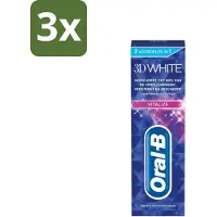 Oral-B 3 x - 3D White Vitalize - Tandpasta - Whitening - 75 ml - Tandpasta Whitening - Tanden Versterken - Glazuur Beschermen - Tanden Verkleuren - Stralende Lach