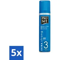 Proset 5 x Haarspray Extra Sterk 300 ml - Haarspray - 48 Uur Fixatie - Extra Sterk - ProVitamine B5 - Langdurige Fixatie