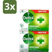 Dettol 3 x - Zeeptablet - Origineel - Antibacterieel - 2x 100g Zeeptabletten - Handzeep - Antibacterieel - Hygiëne - Handwas - Zeeptablet
