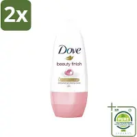 Dove - Deodorant - Roll-On Beauty Finish - Soepele geur en verzorging - 50 ml - Voordeelverpakking - 2 stuks - Beauty Finish - Deodorant roll-on