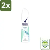 Rexona - Shower Fresh - Deodorant Spray - Anti-transpirant - 150 ml - Voordeelverpakking - 2 stuks - Shower Fresh - Deodorant spray