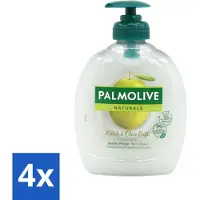 Palmolive 4 x Naturals - Handzeep - Melk & Olijf - 300 ml - Handzeep Melk En Olijf - Natuurlijke Handzeep - Handen Verzorgen - Melkproteïnen - Olijfextract
