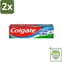 Colgate Tandpasta Triple Action 100 ml - Voordeelverpakking - 2 stuks - Tandpasta - Gaatjes