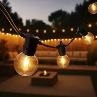 LEDVION - Lichtsnoer Buiten 42M - 75 LED Lampen - IP54 Waterdicht - 2200K - Warm Wit - Tuinverlichting Sfeerverlichting