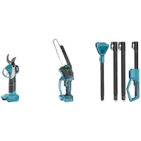 Happiq Telescopische Elektrische Kettingzaag 4-in-1 – Voor tuinieren en snoeien – Hoge tak zaag & schaar functie – Kleur: rood, lengte: 10 cm (voor 4 inch)