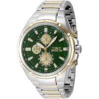 Invicta Sea Vulture 49084 Herenhorloge - Quartz Uurwerk - Roestvrij Staal met Groene Wijzerplaat - 46 mm