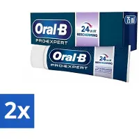 Oral-B 2 x - Pro-Expert Sterk Glazuur - Tandpasta - Beschermt Glazuur - 75 ml - Glazuur Bescherming - Tandplak Bescherming - Glazuur Versterking - Glazuur Erosie - Tinfluoride