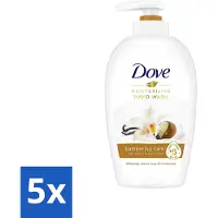 Dove 5 x - Handzeep - Pampering Care - Verzachtend - 250 ml - Handzeep - Shea Butter - Hydraterende Handzeep - Verzorgende Handzeep - Kalmerende Handzeep