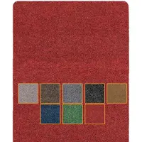 ANRO Deurmat Rood 180x60cm – Schoonloopmat Antislip Wasbaar Voordeur Hal Binnen & Buiten Op Maat
