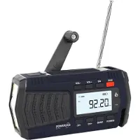 Powerplus Maki Solar Dynamo USB AM FM SW radio met powerbankfunctie en zaklamp | Noodradio | Camping Outdoor