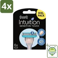 Wilkinson - Navulmesjes Intuition Sensitive Touch - Met Verzorgende Gel - 6 scheermesjes - Voordeelverpakking - 4 stuks - Scheermesjes - Gevoelige huid