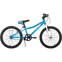 Happiq Kindermountainbike – Voor jongens en meisjes – Enkele snelheid, dubbele handremmen en standaard – Blauw, 50 cm