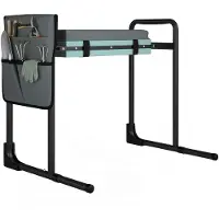 Outsunny Garden Kneeler-Stahl, EVA-60,5L x 29B x 50H cm-Dunkelgrau