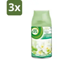 Air Wick 3 x - Luchtverfrisser Navulling - Jasmijn & Witte Bloemen - Automatische Spray - 250 ml - Luchtverfrisser - Geur - Bloemige Geur - Jasmijn - Witte Bloemen