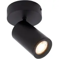 LEDVION - LED Plafondspot - Zwart 1-lichts - Dimbaar - 3W - 4000K - GU10 - IP20