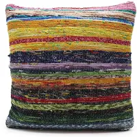 Ancient Wisdom Rag Rug Cushion Covers - 40x40cm - Sunrise Oranges