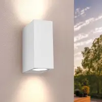 LEDVION - LED Wandlamp Cube & Wit - GU10 - IP54