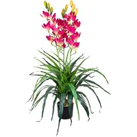 Decovego Kunstmatige Valse Orchidee Plant Bloem Decoratie Bininnen 100cm 27 Roze Bloesems