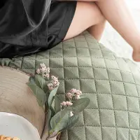 Markizeta Decoratieve spread 220x240 cm - Visgraat patroon, groen-grijs