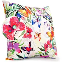 ANRO Vlinder Sierkussen 50x50 cm - Velours - Inclusief vulling