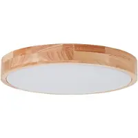 Brilliant Houten plafonnière Slimline Ø 39cm
