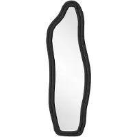 Happiq Staande Spiegel 140 x 45 Cm - Golvend, Full - Zwart Fluweel Rand - Length met en Ophangfunctie - voor Slaapkamer of Woonkamer