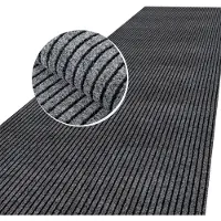 ANRO Loper Mischa Grijs 100x100cm – Schoonloopmat Antislip Op Maat