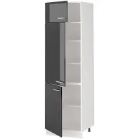 Vicco Hoge kast R-Line Antraciet Hoogglans/Wit 60 cm, Model 63174