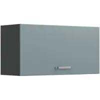 Vicco Hangkast R-Line, Blauw-grijs/Antraciet, 80 cm Plat