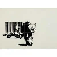 IXXI Banksy's Way to Freedom, Banksy - 140 x 100 cm - Grote wanddecoratie en posters - Pop art, Street art, Modern, Mancave, Woonkamer, Dieren