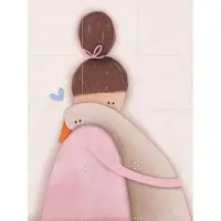IXXI Ganzenvriendje, Alijt - 60 x 80 cm - Grote wanddecoratie en posters - Illustraties, Fantasierijk, Speels, Cartoonesk, Babykamer, Kinderkamer