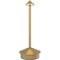 LEDVION - Oplaadbare Tafellamp Alba - LED - Goud - Dimbaar - IP20 - USB