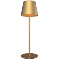 LEDVION – Oplaadbare Tafellamp Nyra – LED - Goud – Dimbaar – IP54 – USB